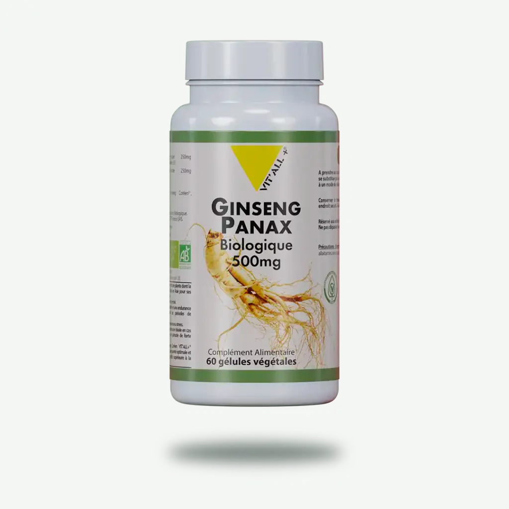 GINSENG PANAX BIO 500mg 60gel VIT'ALL PLUS