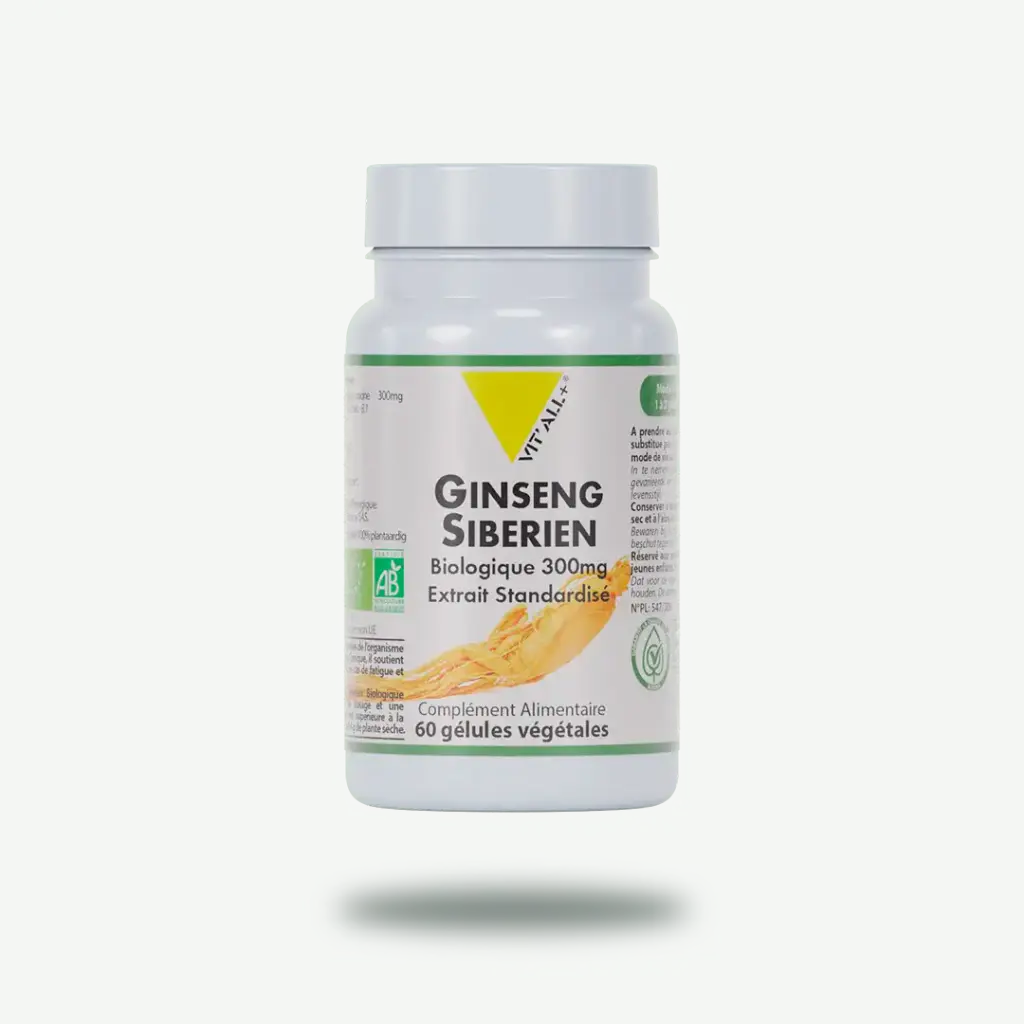 GINSENG SIBERIEN (Eleutherocoque) BIO 300mg Extra VIT'ALL PLUS