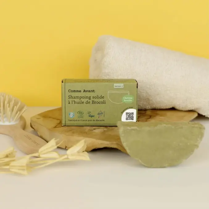 Shampoing solide à l'huile de Brocoli (cheveux bouclés) 70 g COMME AVANT