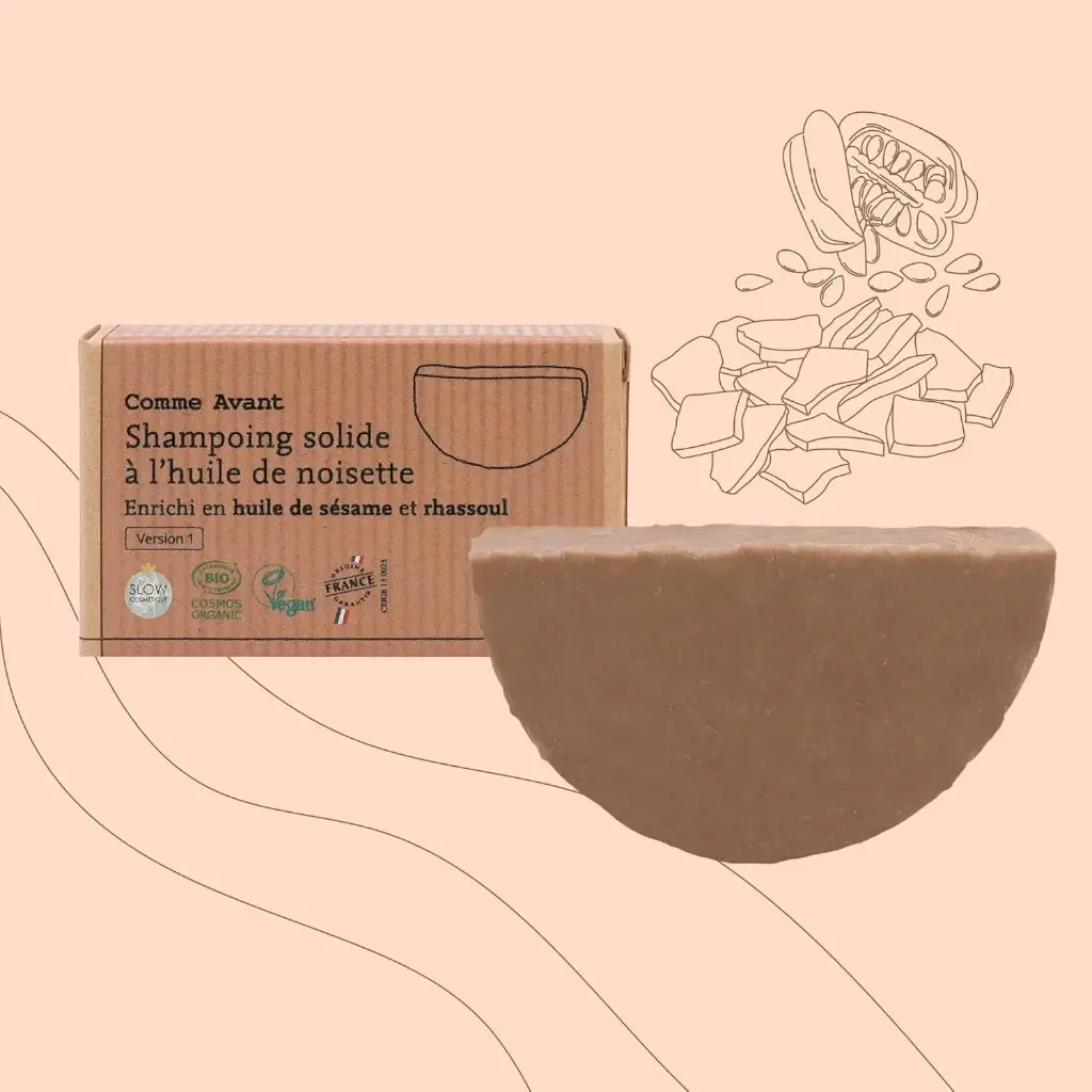 Shampoing solide à l'huile de  sésame (cheveux gras) - 70 g COMME AVANT