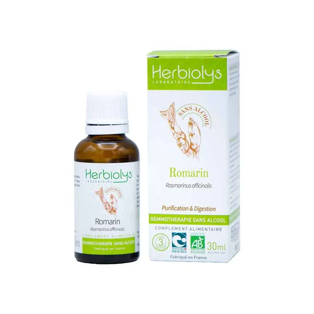 Bourgeon Romarin Bio sans alcool 30ml HERBIOLYS