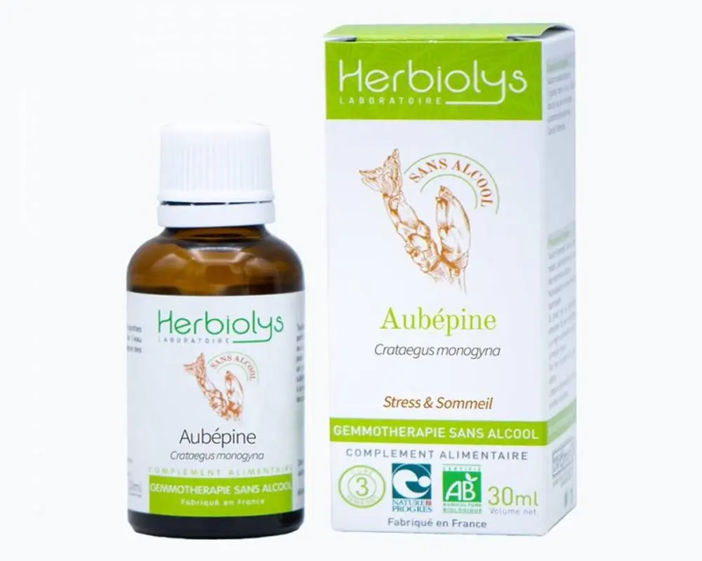 Bourgeon Aubépine Bio Sans alcool 30ml HERBIOLYS