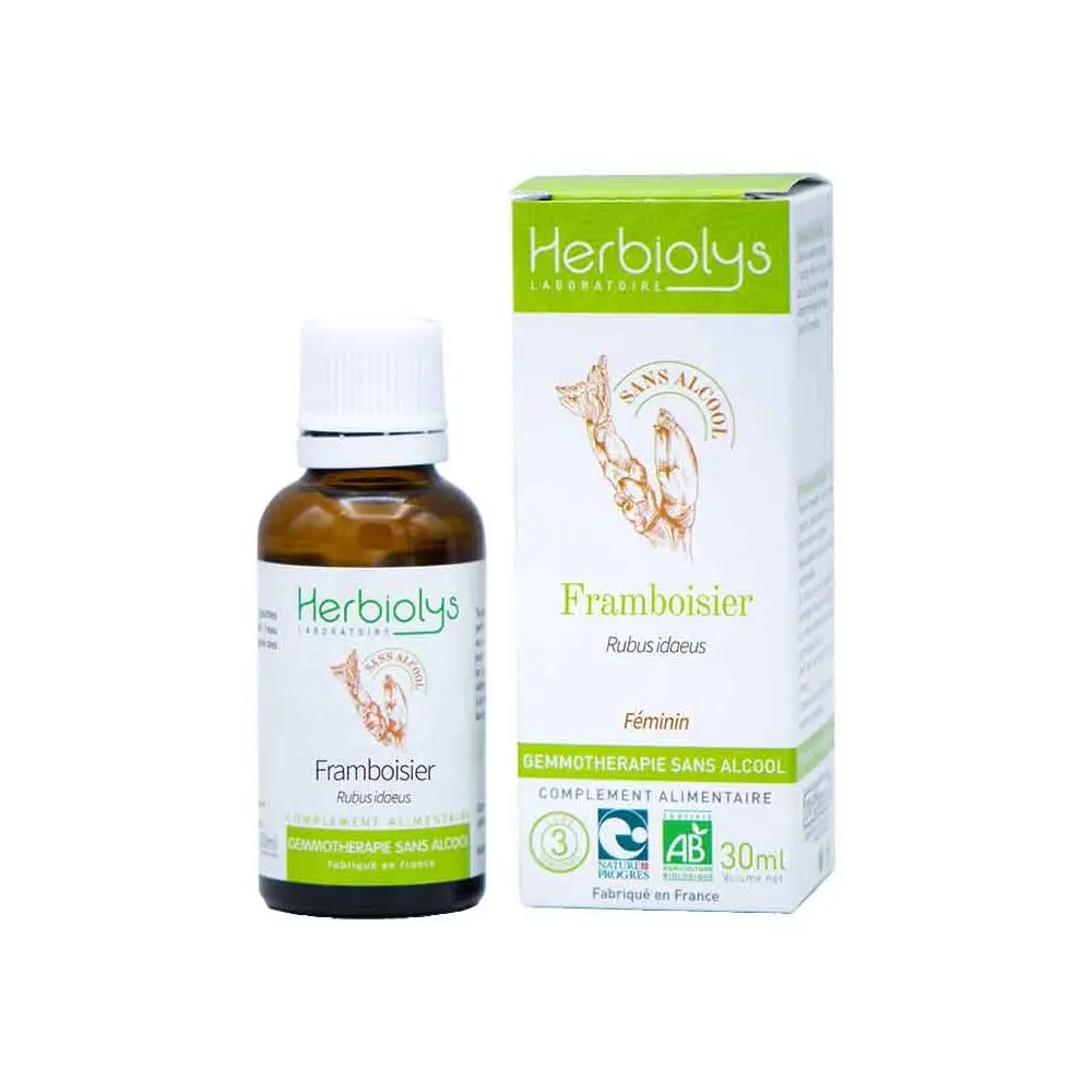 Bourgeon Framboisier Bio sans alcool 30ml HERBIOLYS