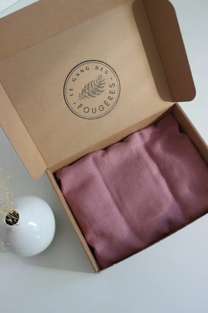 Bouillotte Sèche en graines de lin (Taille M) (Lin Vieux Rose) - LE GANG DES FOUGERES