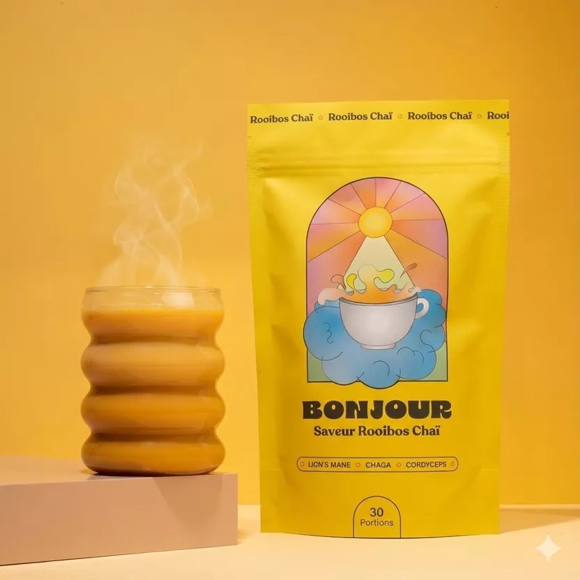 Super Café "Rooibos Chai" aux champignons adaptogènes BONJOUR