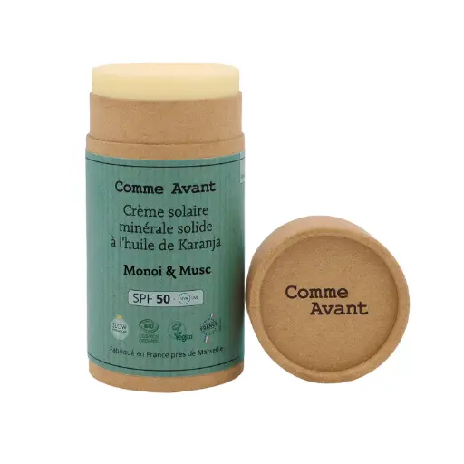 Crème Solaire Spf50 au Monoï & Musc - 80gr  COMME AVANT