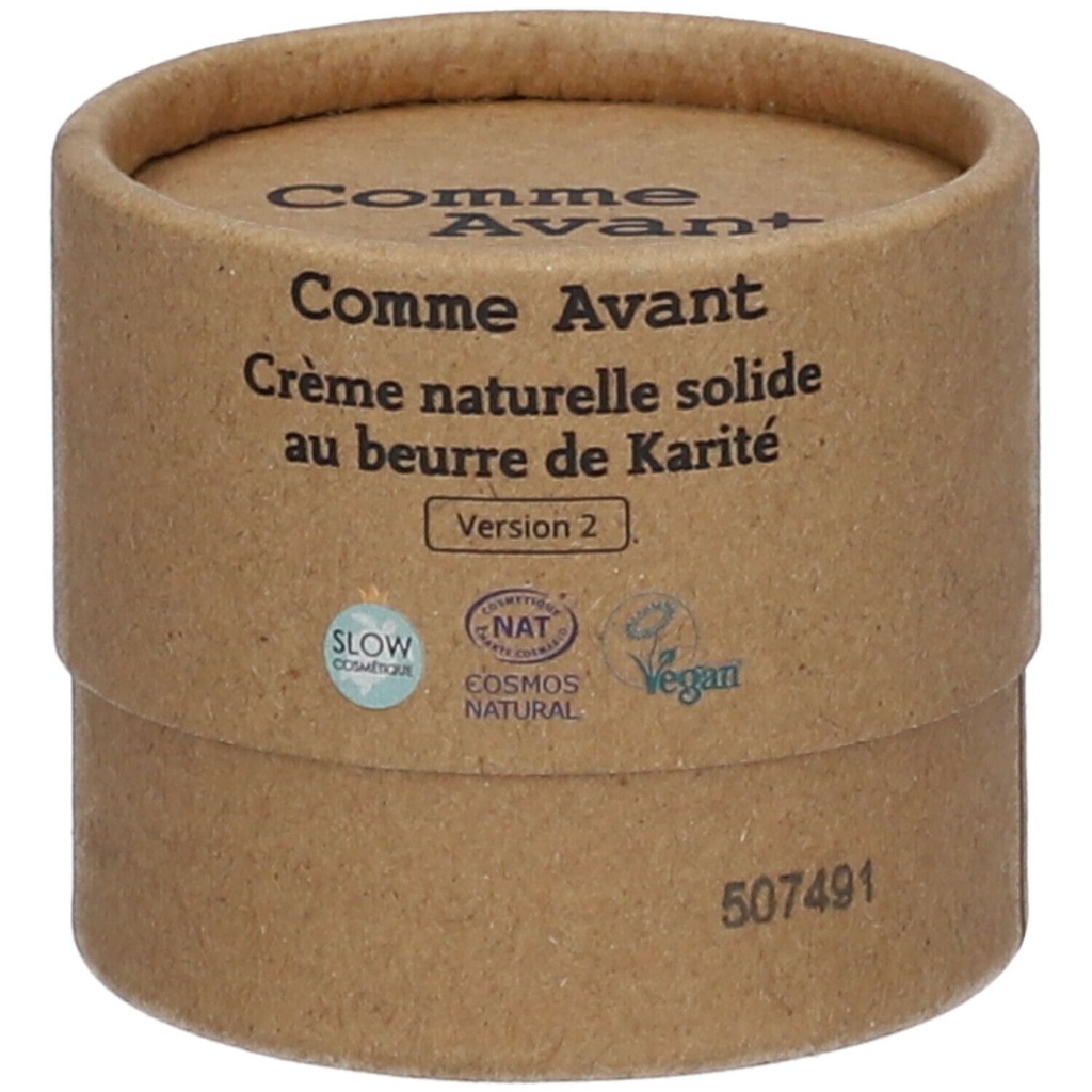 Crème Visage Solide au Beurre de Karité 50gr COMME AVANT