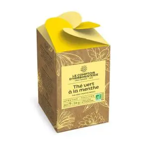 [11176] Infusettes Thé vert à la menthe 20pce LE COMPTOIR D'HERBORISTERIE