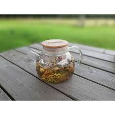Tisanière en verre 850ml (Couvercle Bambou) LE COMPTOIR D'HERBORISTERIE