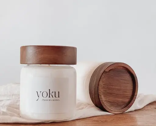 Bougie Yoku "Mystère d'ambre" 300ml (Wood) YOKU
