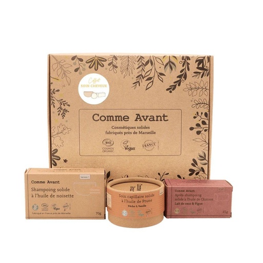 Coffret soin cheveux zéro déchets COMME AVANT