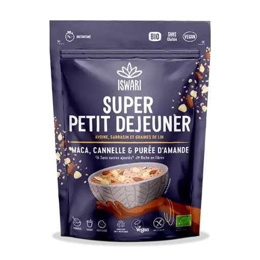 Super Petit Déjeûner Maca Cannelle & Purée d'Amandes ISWARI