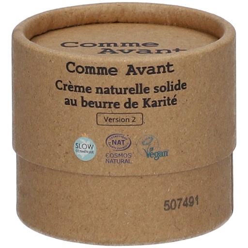 Crème Visage Solide au Beurre de Karité 50gr COMME AVANT